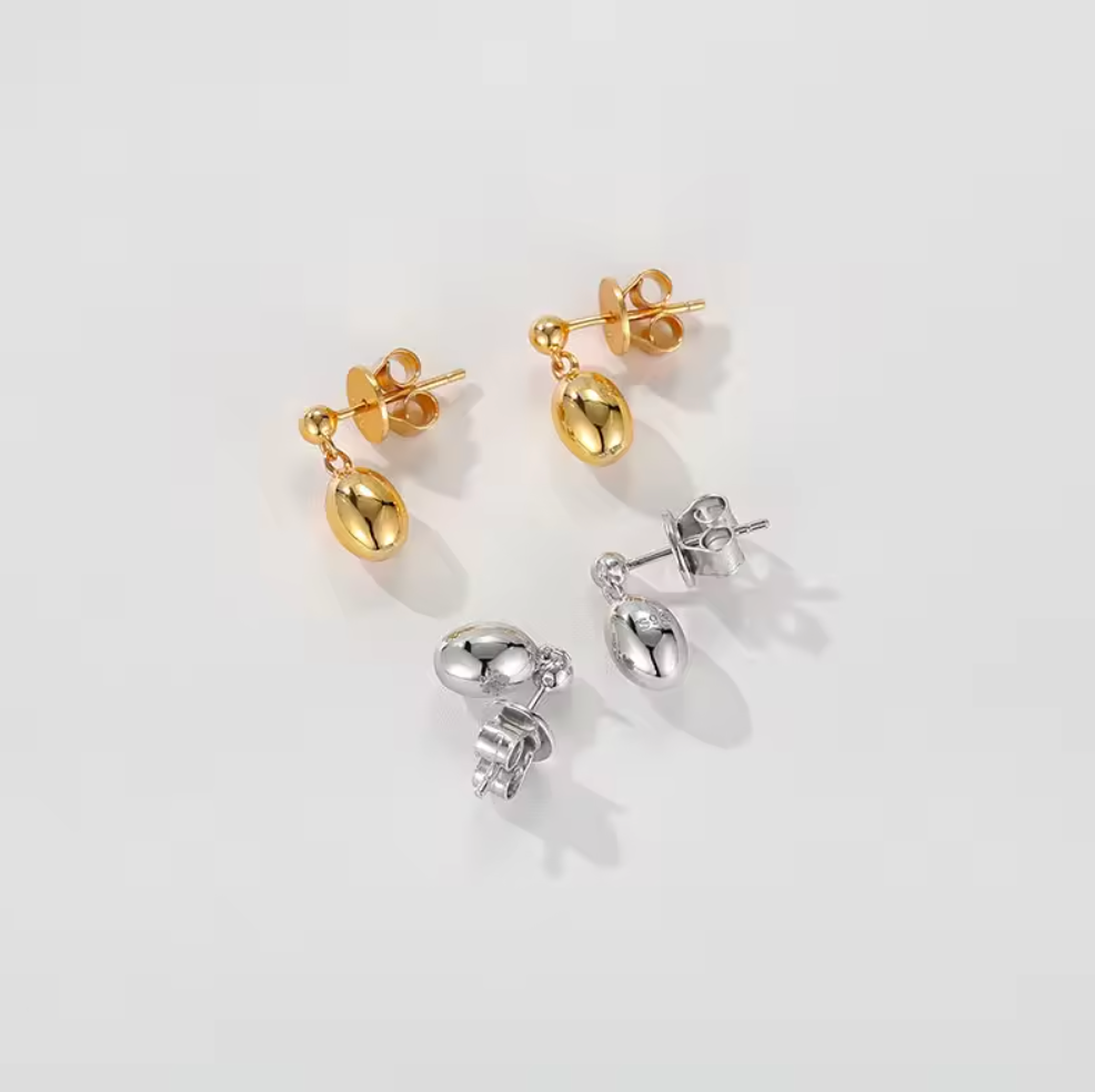 Double-Ball Teardrop Earrings