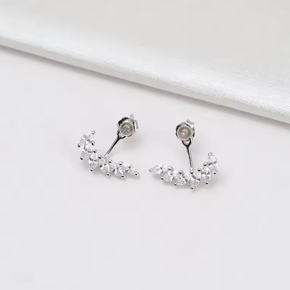 Regency Pavé Fan Dangle Earrings